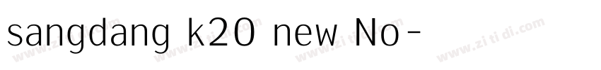 sangdang k20 new No字体转换